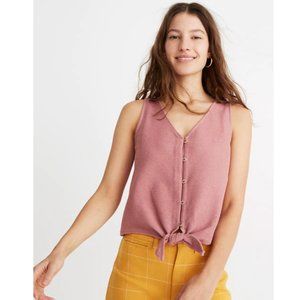 Madewell Button-Front Tie Tank Top